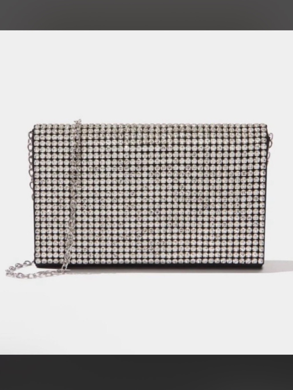 Amber Sceats Stella Crystal Black and Silver Evening Bag NEW